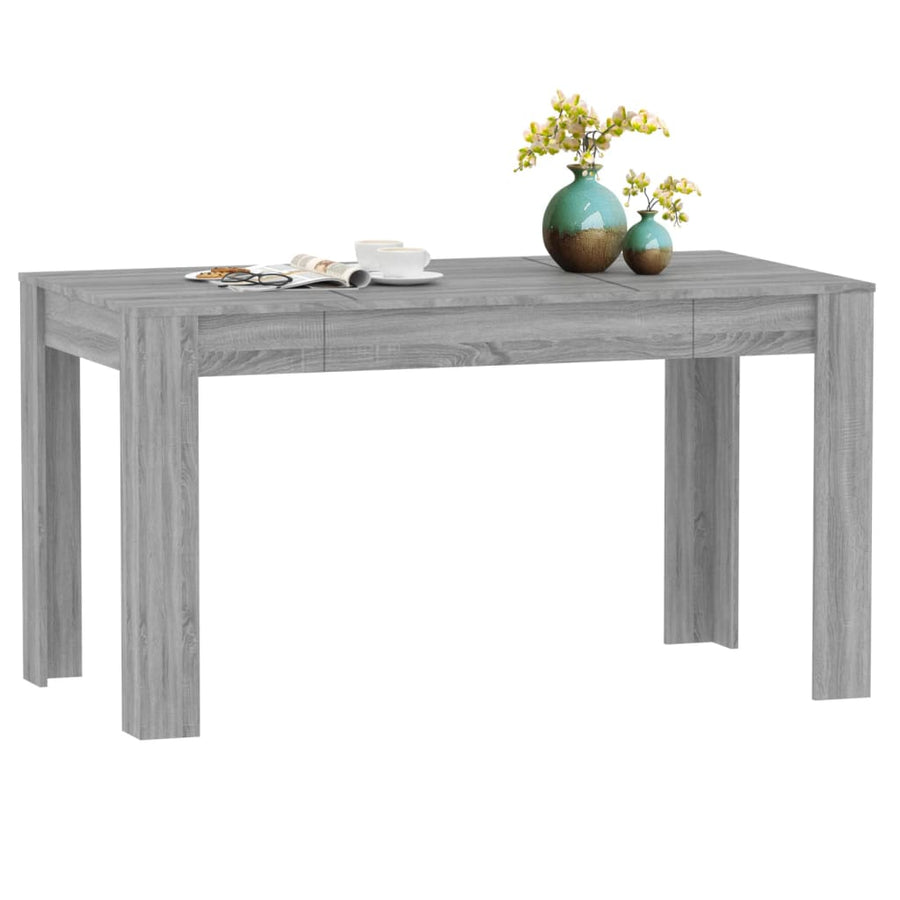 Eettafel 40X74,5X76 Cm Bewerkt Hout Eikenkleurig Grijs sonoma