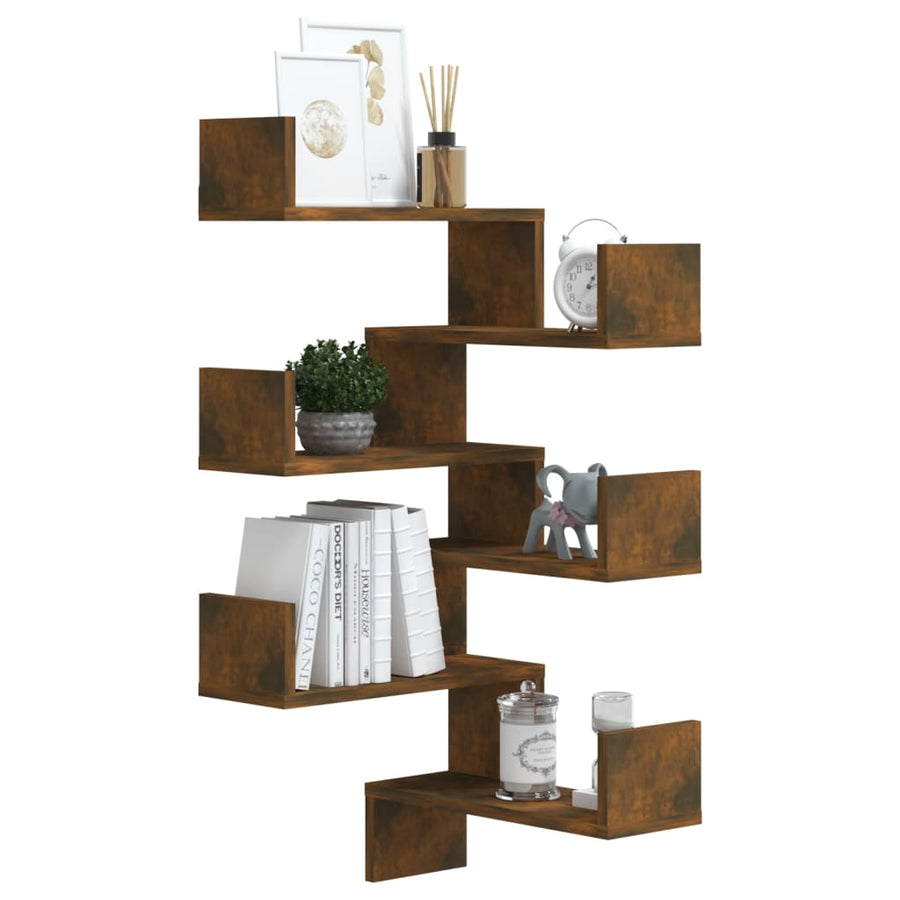 Hoekwandschappen 40X40X50 Cm Bewerkt Hout Sonoma Eiken 2 Gerookt eiken