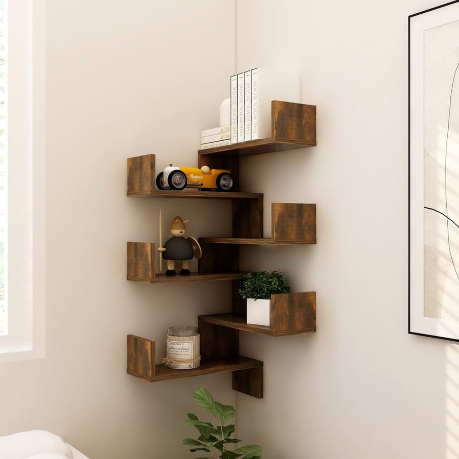 Hoekwandschappen 40X40X50 Cm Bewerkt Hout Sonoma Eiken 2 Gerookt eiken