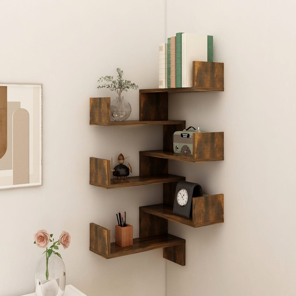 Hoekwandschappen 40X40X50 Cm Bewerkt Hout Sonoma Eiken 2 Gerookt eiken