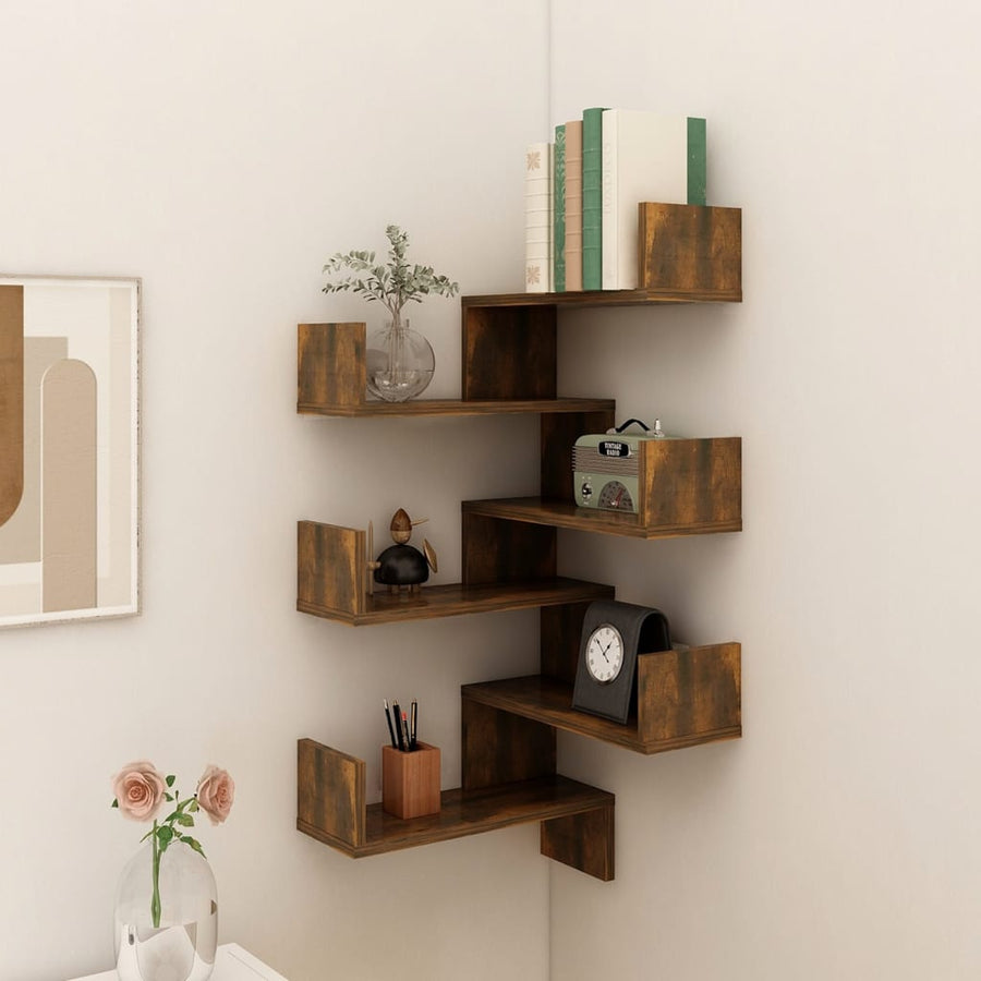 Hoekwandschappen 40X40X50 Cm Bewerkt Hout Sonoma Eiken 2 Gerookt eiken