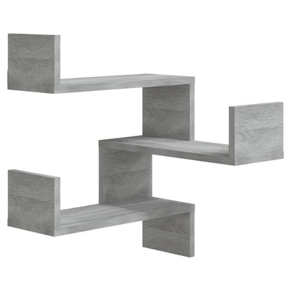 Hoekwandschap 40x40x50 cm bewerkt hout grijs sonoma eikenkleur 1 Grijs sonoma