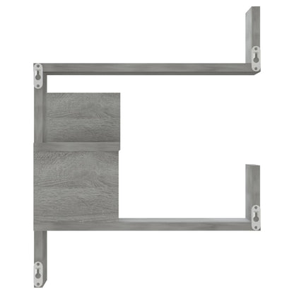 Hoekwandschap 40x40x50 cm bewerkt hout grijs sonoma eikenkleur 1 Grijs sonoma