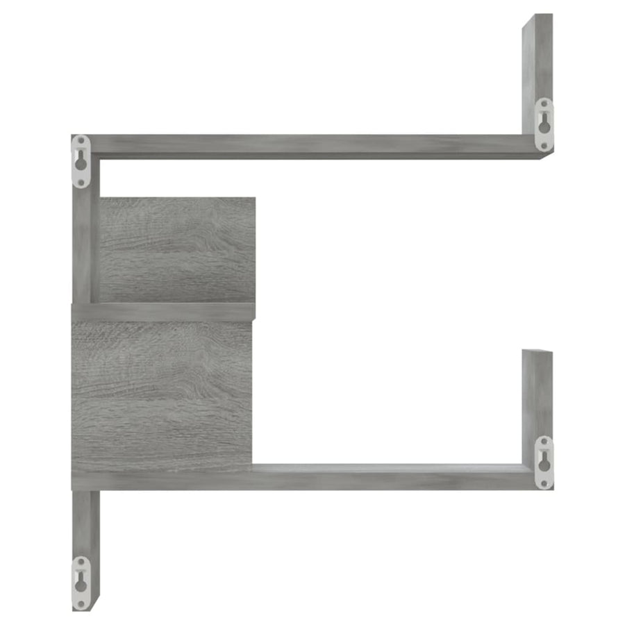 Hoekwandschap 40x40x50 cm bewerkt hout grijs sonoma eikenkleur 1 Grijs sonoma
