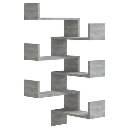 Hoekwandschappen 2 st 40x40x50 cm bewerkt hout grijs sonoma 2 Grijs sonoma