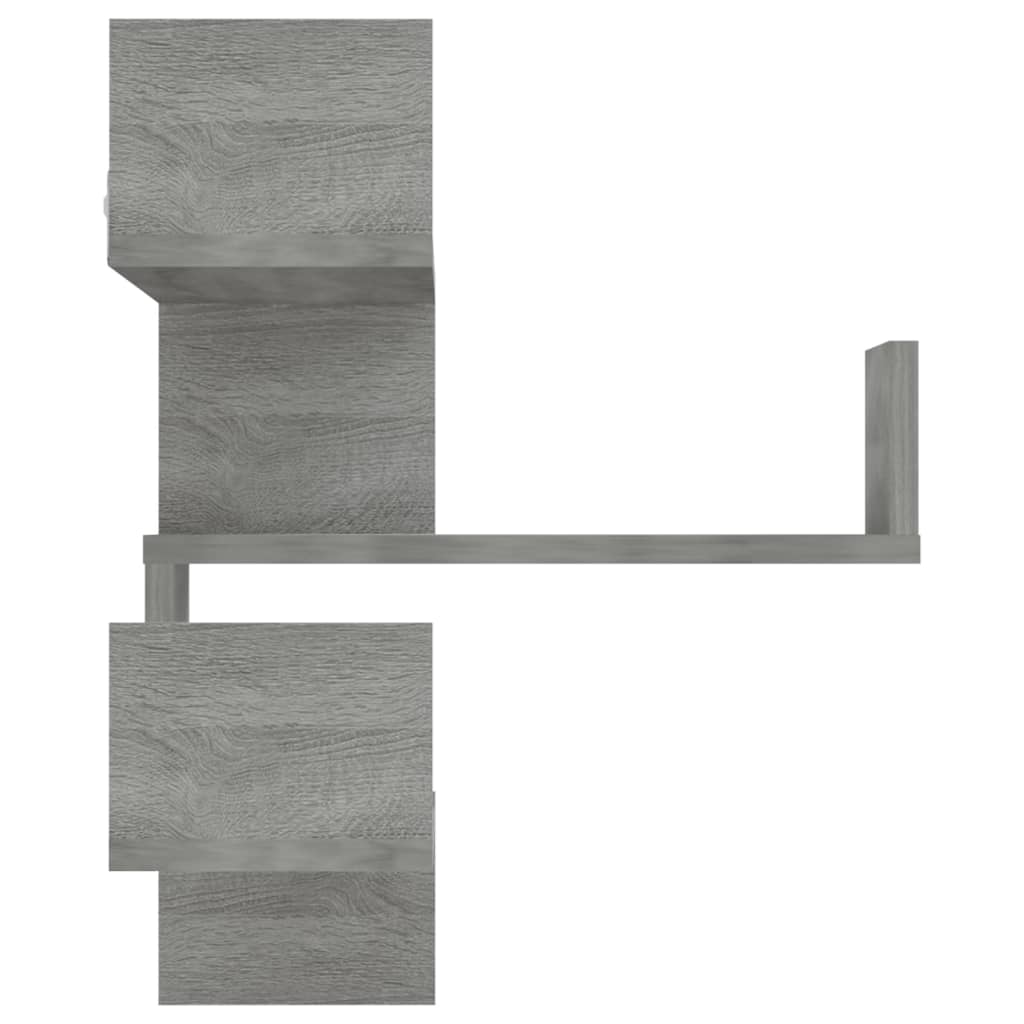 Hoekwandschappen 2 st 40x40x50 cm bewerkt hout grijs sonoma 2 Grijs sonoma