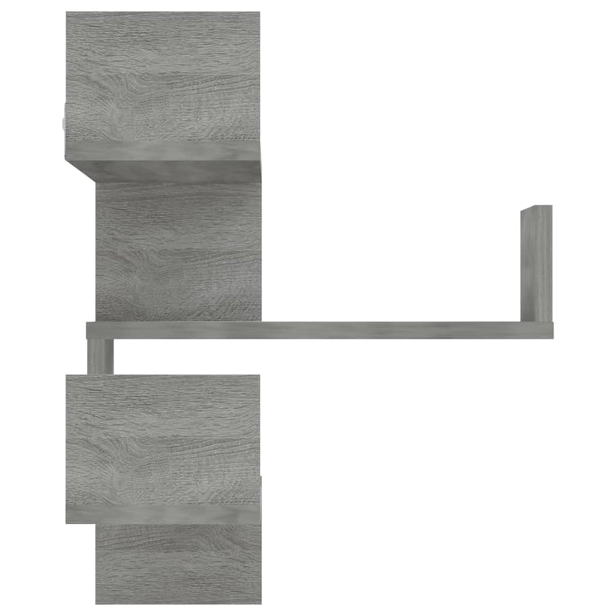 Hoekwandschappen 2 st 40x40x50 cm bewerkt hout grijs sonoma 2 Grijs sonoma