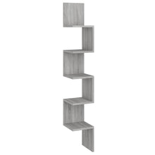 Hoekwandschap 20x20x127,5 cm bewerkt hout grijs sonoma eiken Grijs sonoma