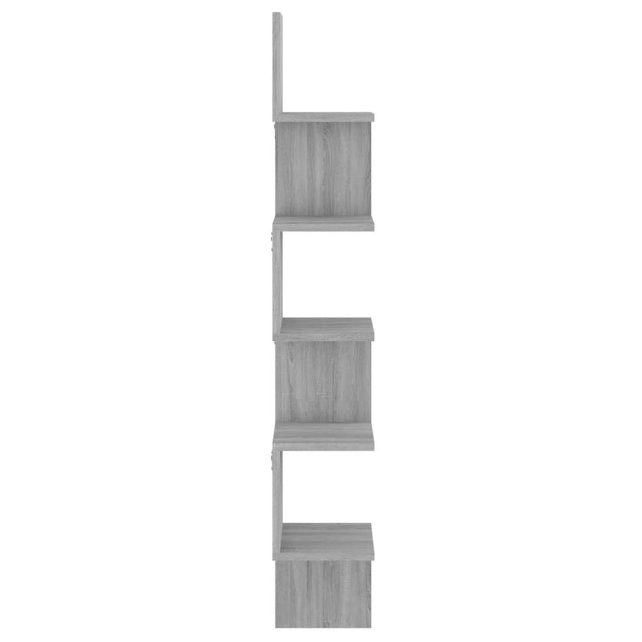 Hoekwandschap 20x20x127,5 cm bewerkt hout grijs sonoma eiken Grijs sonoma