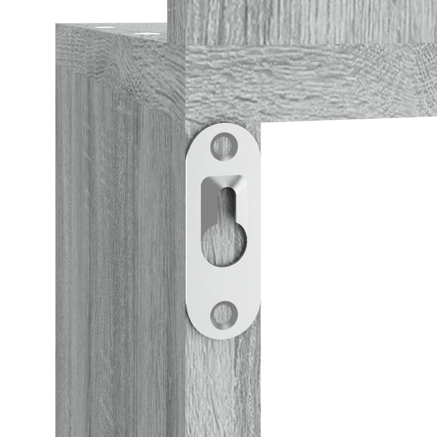 Hoekwandschap 20x20x127,5 cm bewerkt hout grijs sonoma eiken Grijs sonoma