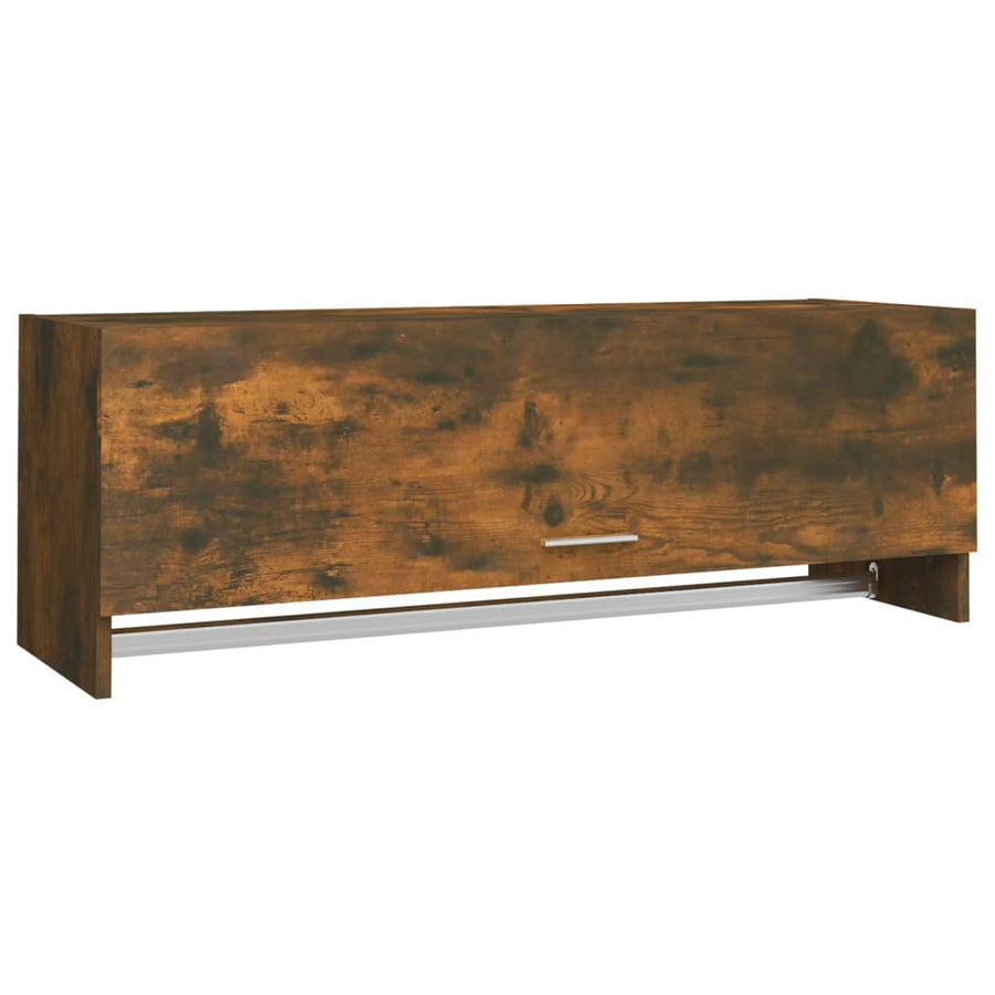 Kledingkast 100x32,5x35 cm bewerkt hout gerookt eikenkleurig Gerookt eiken