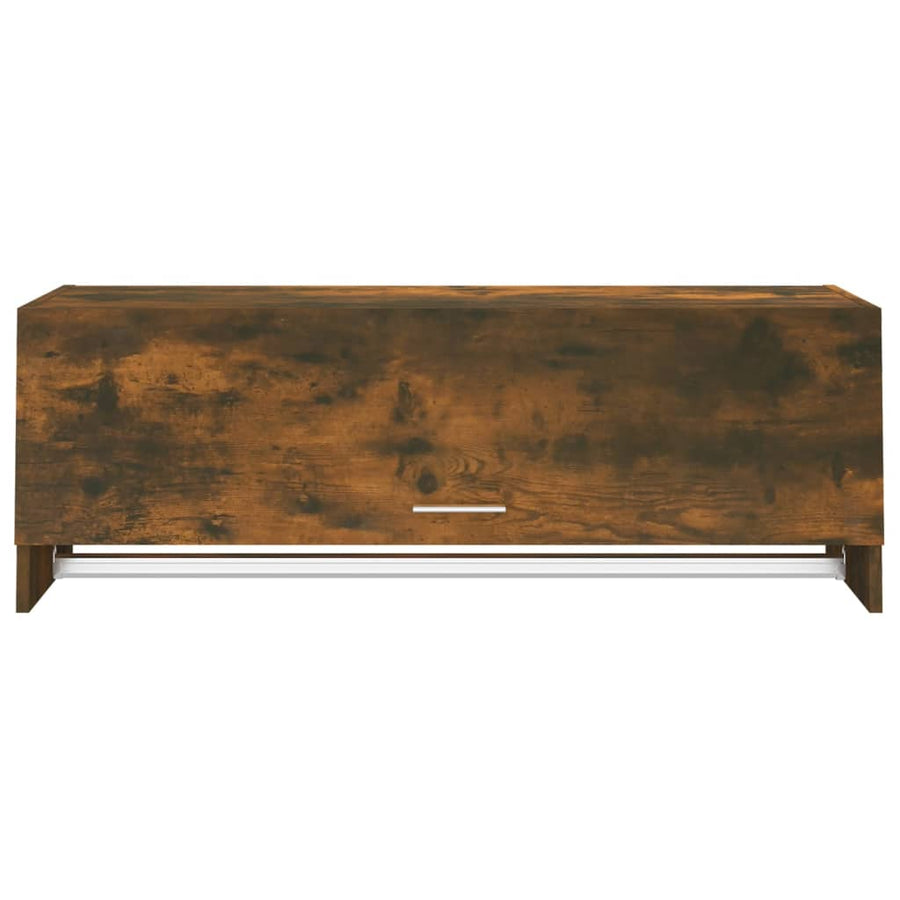 Kledingkast 100x32,5x35 cm bewerkt hout gerookt eikenkleurig Gerookt eiken