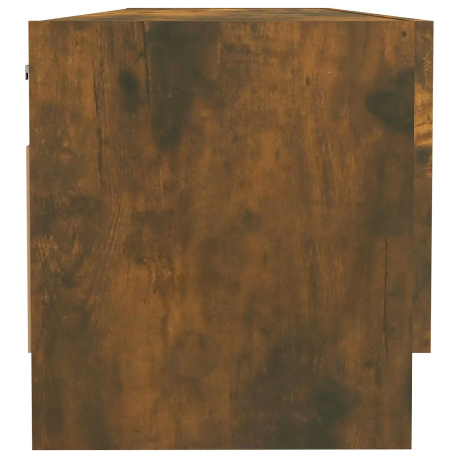 Kledingkast 100x32,5x35 cm bewerkt hout gerookt eikenkleurig Gerookt eiken