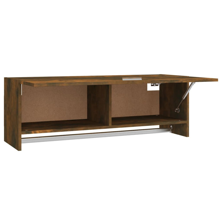 Kledingkast 100x32,5x35 cm bewerkt hout gerookt eikenkleurig Gerookt eiken