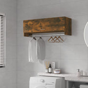 Kledingkast 100x32,5x35 cm bewerkt hout gerookt eiken