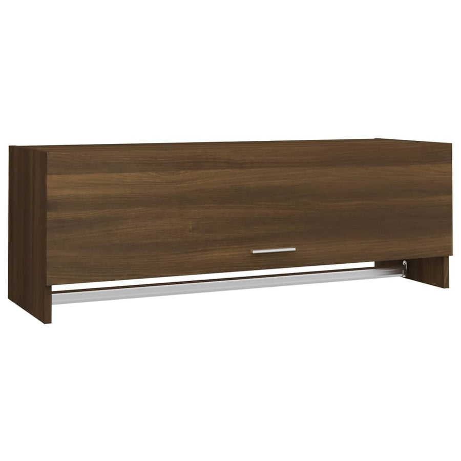 Kledingkast 100x32,5x35 cm bewerkt hout bruin eikenkleur Bruineiken