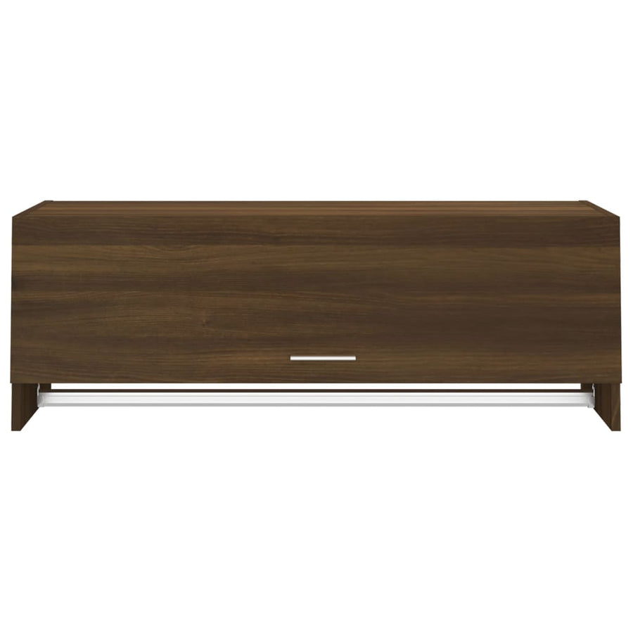 Kledingkast 100x32,5x35 cm bewerkt hout bruin eikenkleur Bruineiken