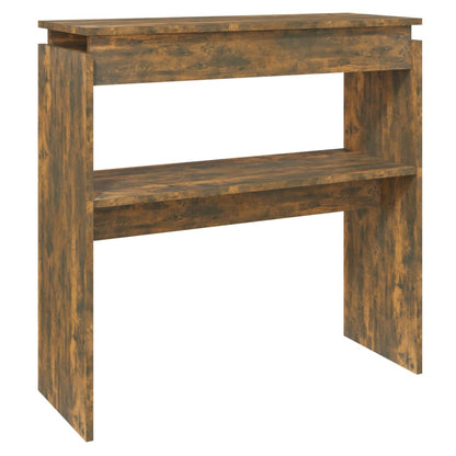 Wandtafel 80X30X80 Cm Bewerkt Hout Gerookt Eikenkleurig 1