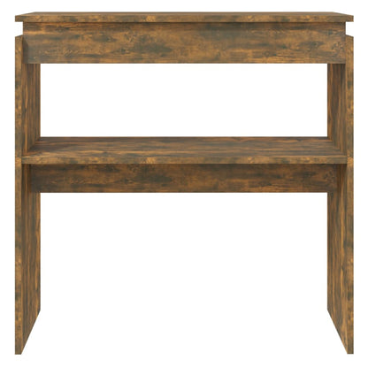 Wandtafel 80X30X80 Cm Bewerkt Hout Gerookt Eikenkleurig 1