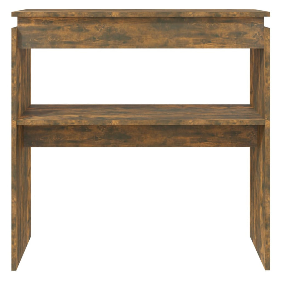 Wandtafel 80X30X80 Cm Bewerkt Hout Gerookt Eikenkleurig 1