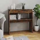 Console table 80x30x80 cm engineered wood smoked oak look