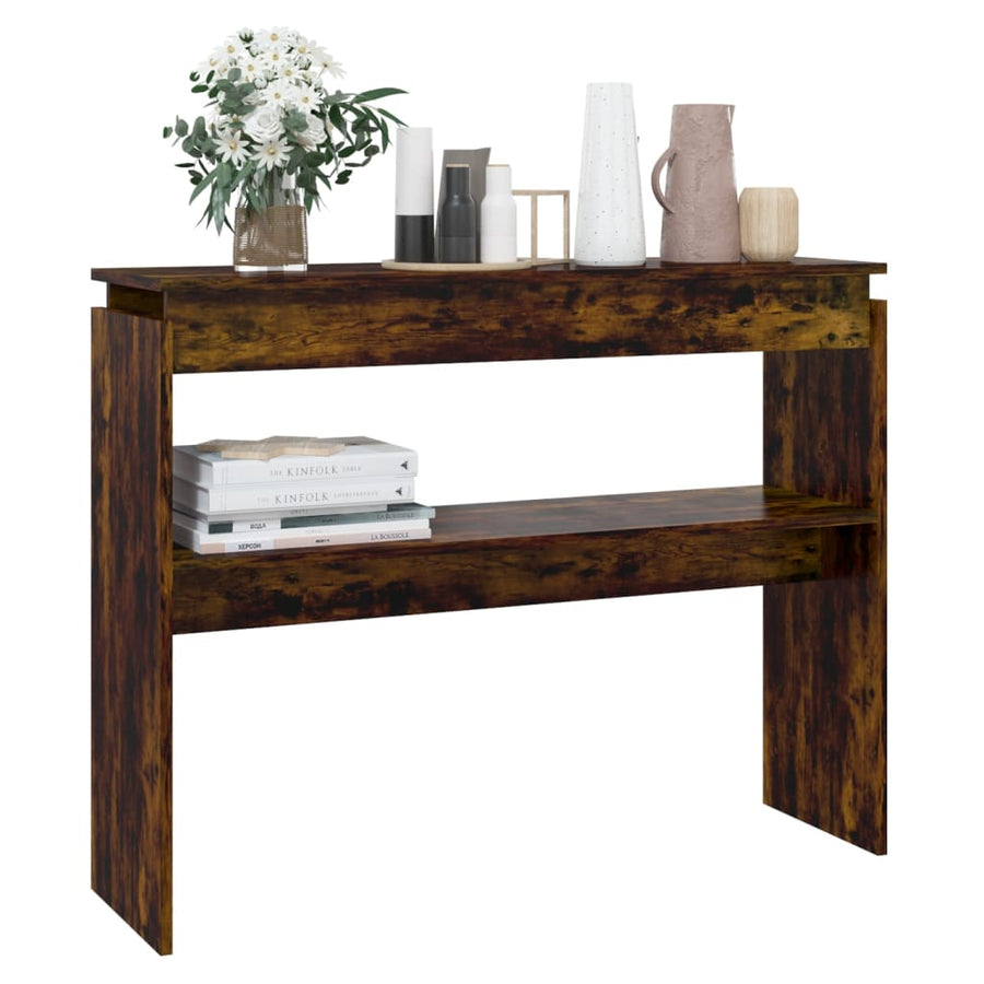 Wandtafel 02X30X80 Cm Bewerkt Hout Kleurig Gerookt eiken