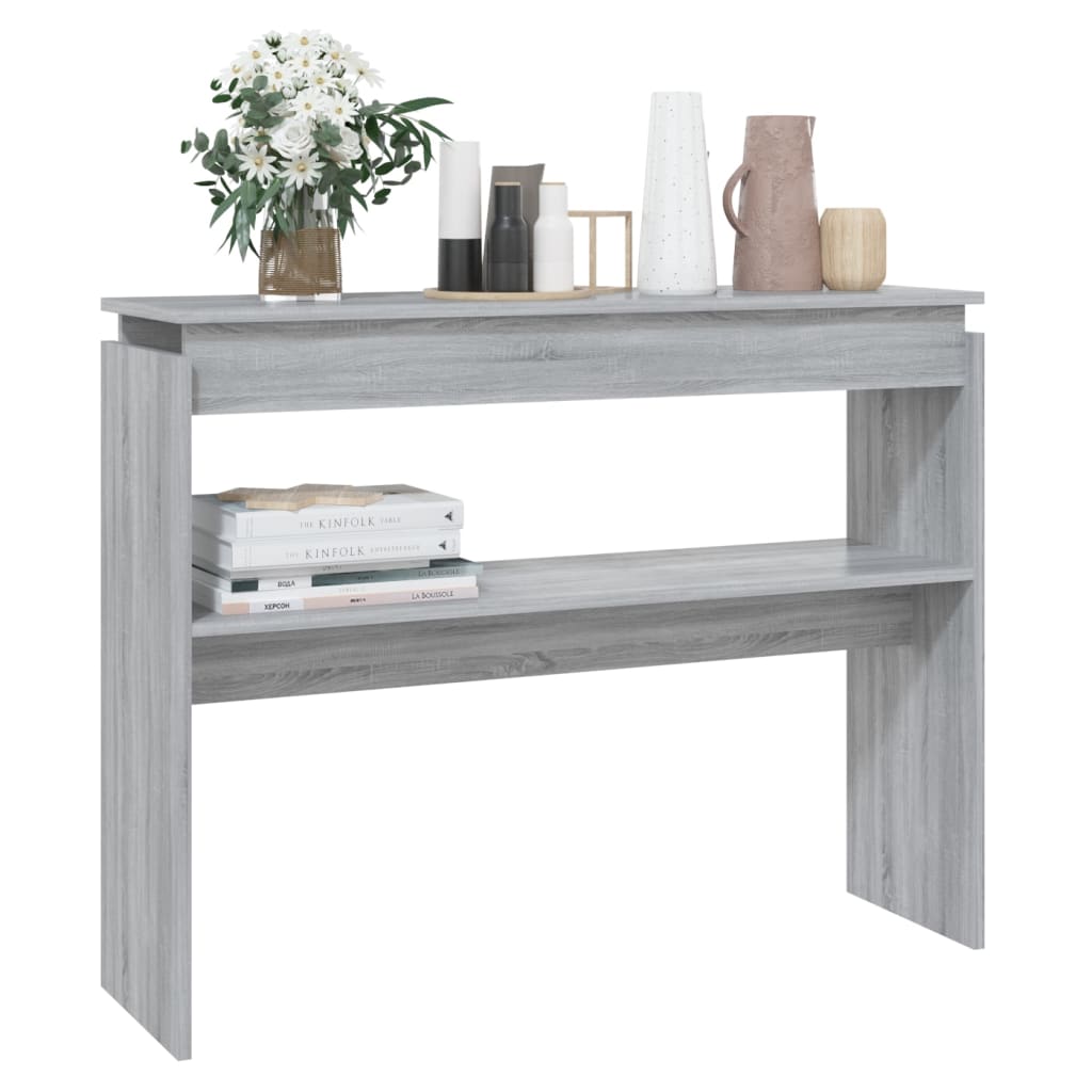 Wandtafel 02X30X80 Cm Bewerkt Hout Eikenkleurig Grijs sonoma