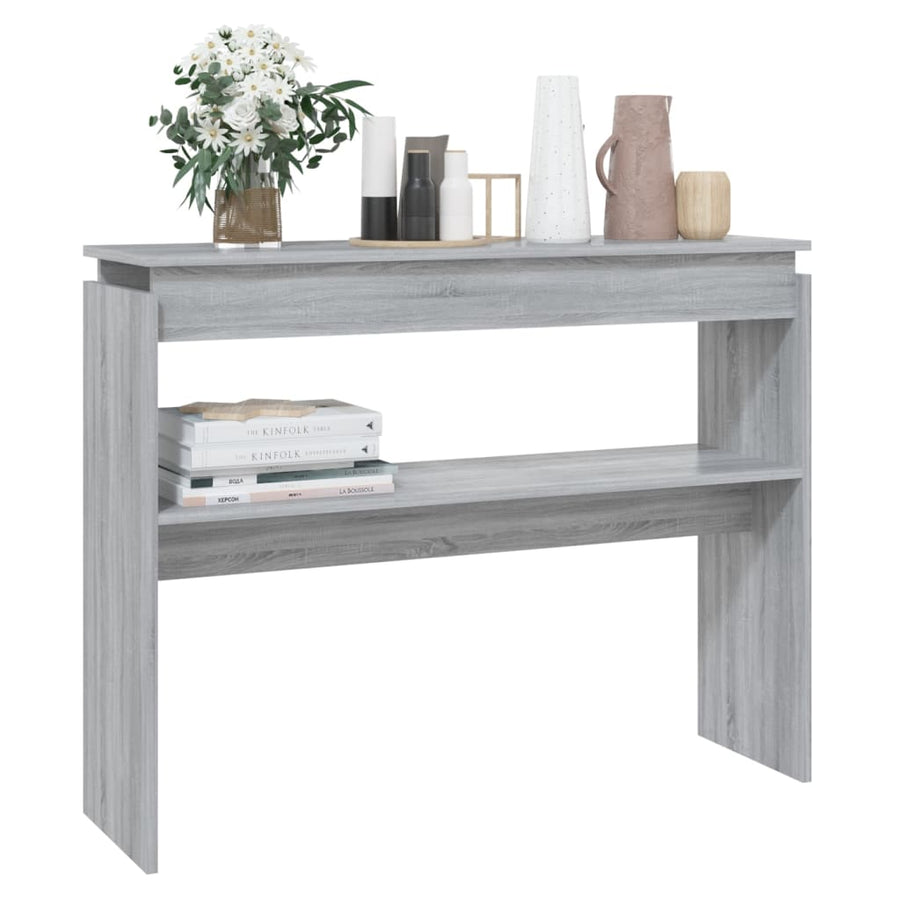 Wandtafel 02X30X80 Cm Bewerkt Hout Eikenkleurig Grijs sonoma