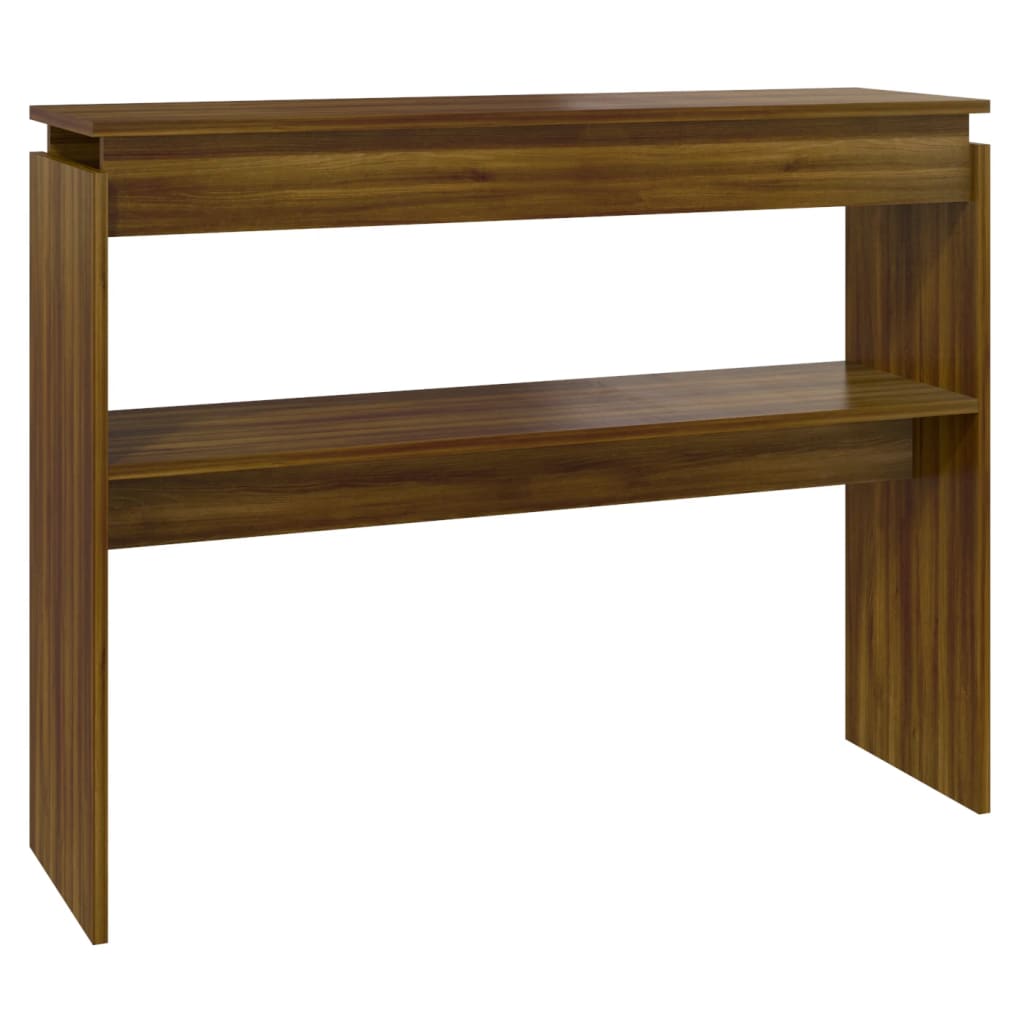 Wandtafel 102X30X80 Cm Bewerkt Hout Bruin Eikenkleur Bruineiken