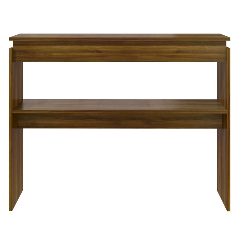 Wandtafel 102X30X80 Cm Bewerkt Hout Bruin Eikenkleur Bruineiken