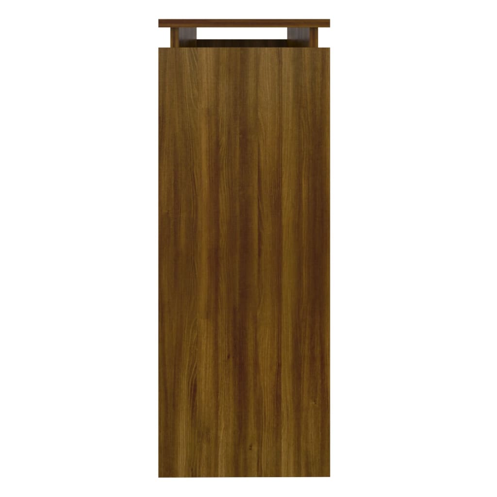 Wandtafel 102X30X80 Cm Bewerkt Hout Bruin Eikenkleur Bruineiken