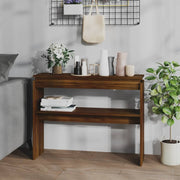 Wandtafel 102x30x80 cm bewerkt hout bruin