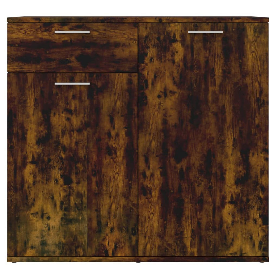 Dressoir Bewerkt Hout Kleurig 80 x 36 x 75 cm Gerookt eiken