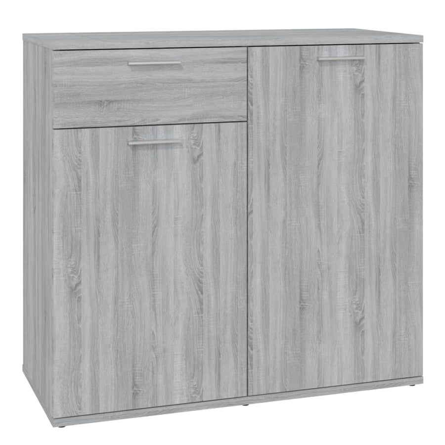 Dressoir Bewerkt Hout Eikenkleurig 80 x 36 x 75 cm Grijs sonoma