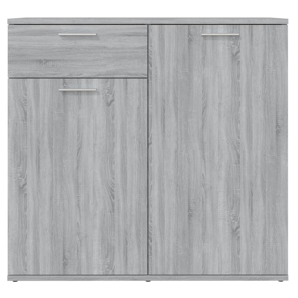 Dressoir Bewerkt Hout Eikenkleurig 80 x 36 x 75 cm Grijs sonoma