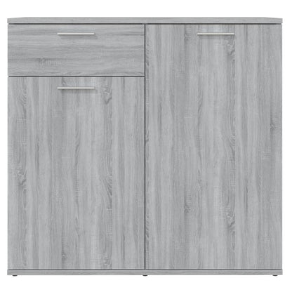 Dressoir Bewerkt Hout Eikenkleurig 80 x 36 x 75 cm Grijs sonoma