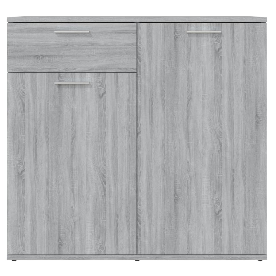Dressoir Bewerkt Hout Eikenkleurig 80 x 36 x 75 cm Grijs sonoma