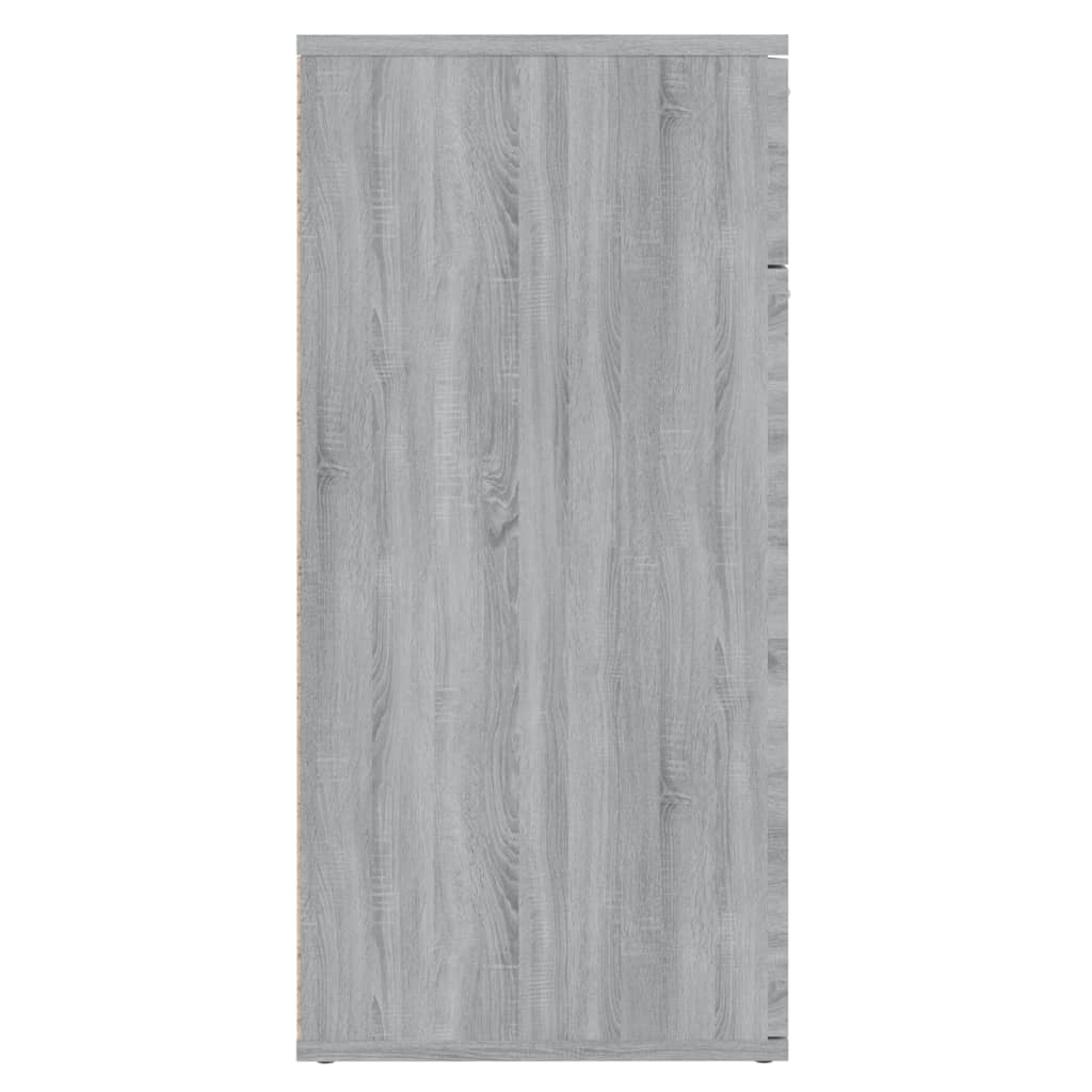 Dressoir Bewerkt Hout Eikenkleurig 80 x 36 x 75 cm Grijs sonoma