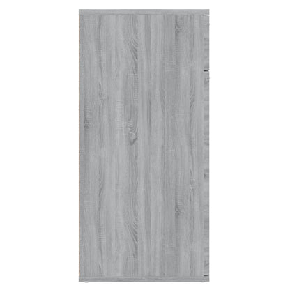 Dressoir Bewerkt Hout Eikenkleurig 80 x 36 x 75 cm Grijs sonoma