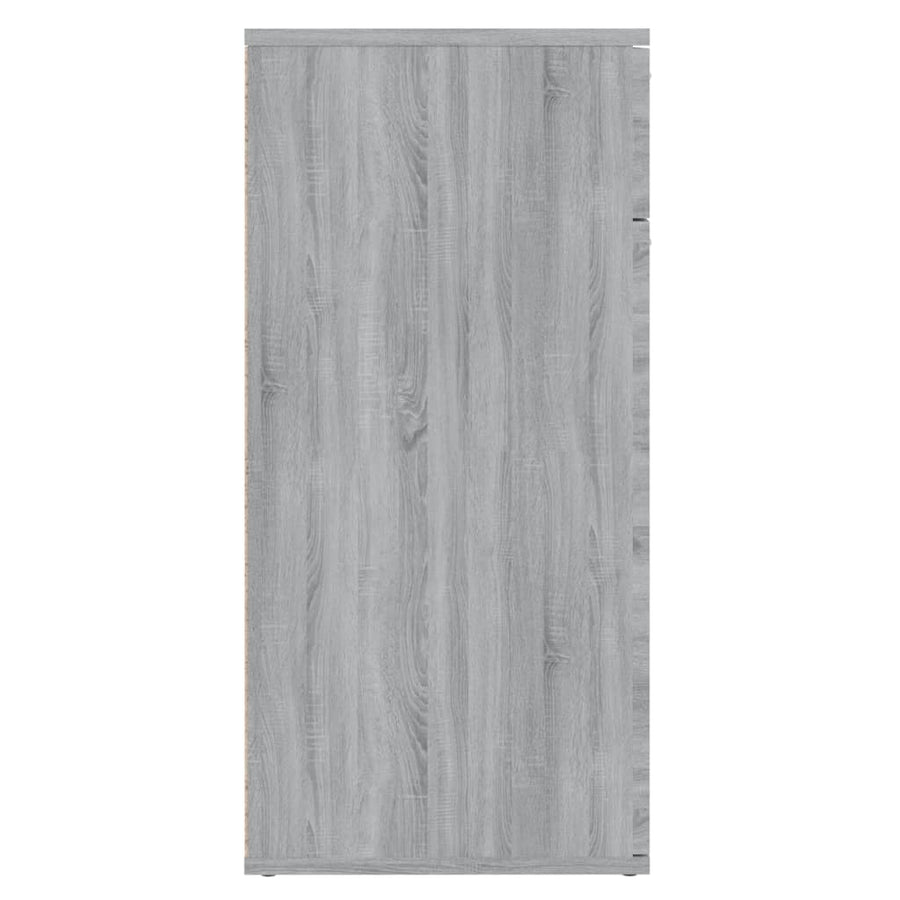 Dressoir Bewerkt Hout Eikenkleurig 80 x 36 x 75 cm Grijs sonoma