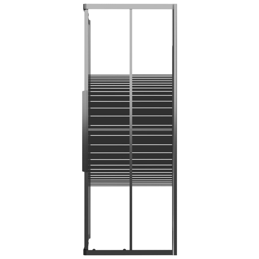Douchecabine strepen 80x80x180 cm ESG zwart 80 x 80 x 180 cm Gestreept
