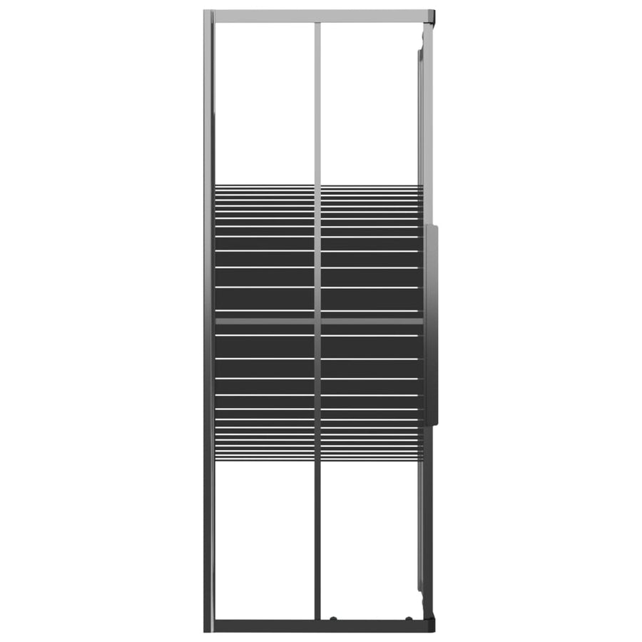 Douchecabine strepen 80x80x180 cm ESG zwart 80 x 80 x 180 cm Gestreept