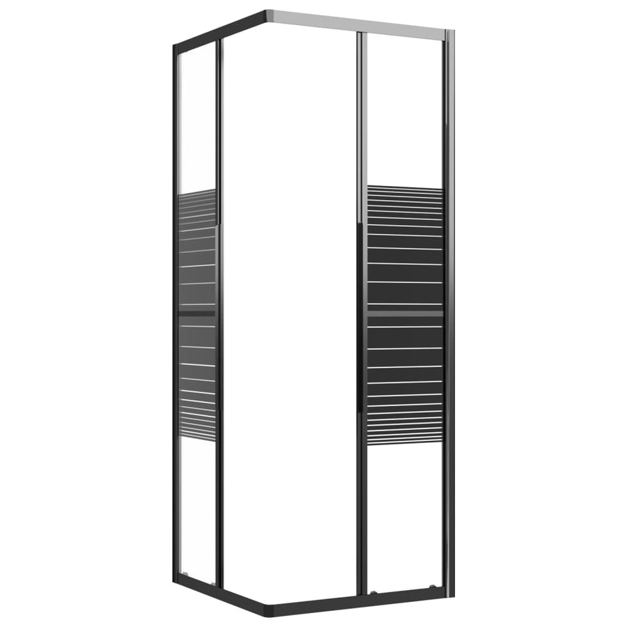 Douchecabine strepen 80x80x180 cm ESG zwart 80 x 80 x 180 cm Gestreept