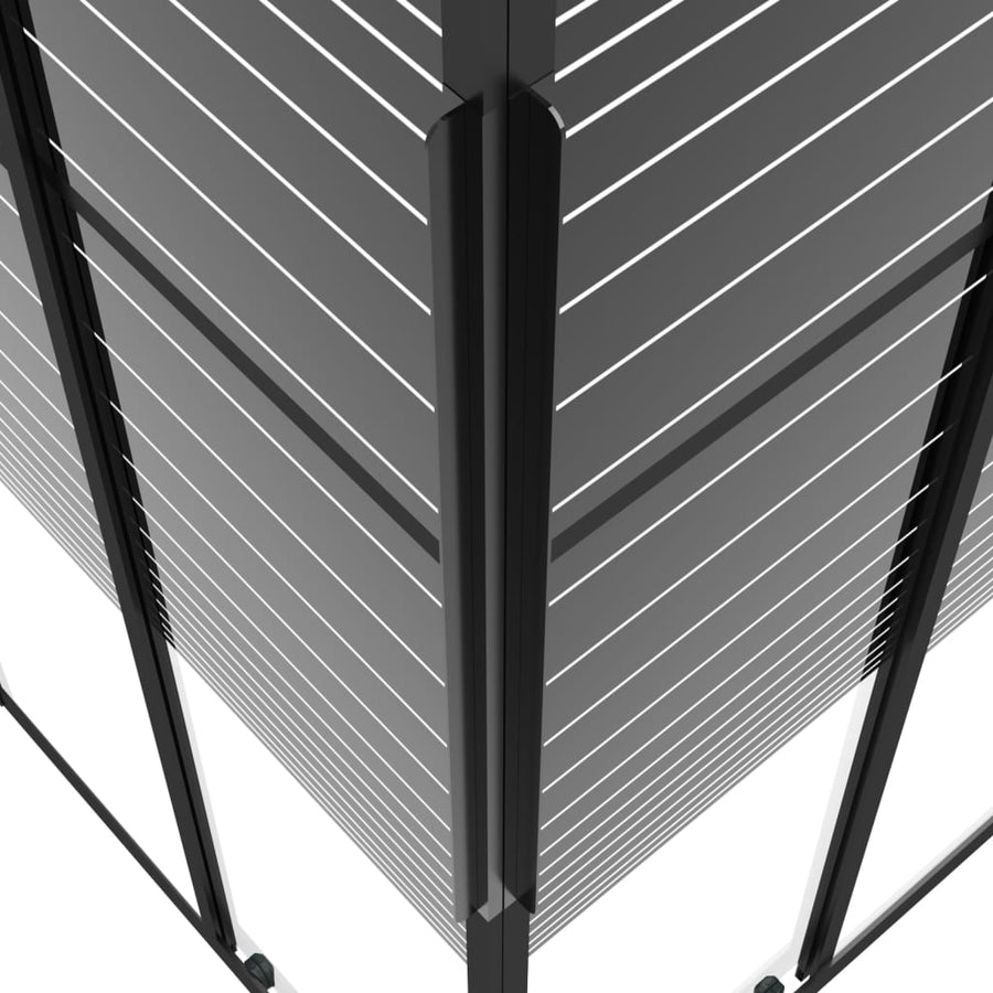Douchecabine strepen 80x80x180 cm ESG zwart 80 x 80 x 180 cm Gestreept