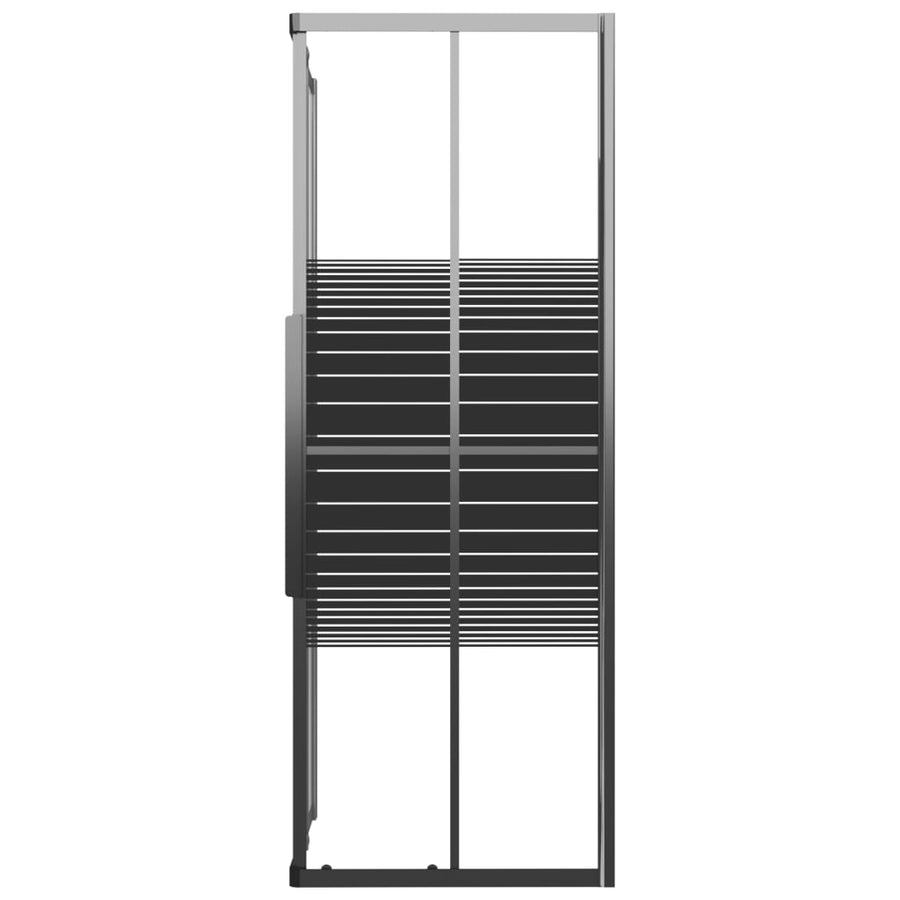 Douchecabine strepen 90x70x180 cm ESG zwart 90 x 70 x 180 cm