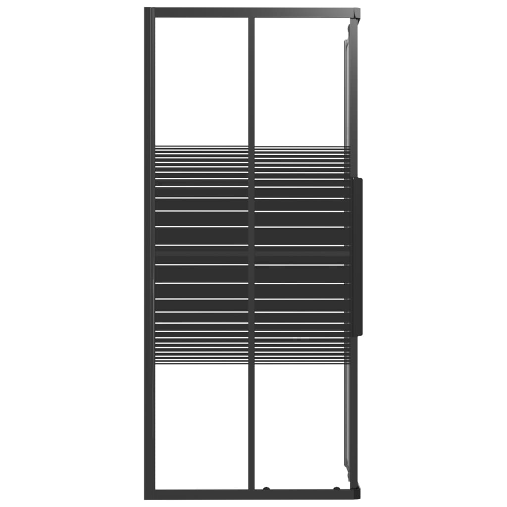 Douchecabine strepen 90x70x180 cm ESG zwart 90 x 70 x 180 cm