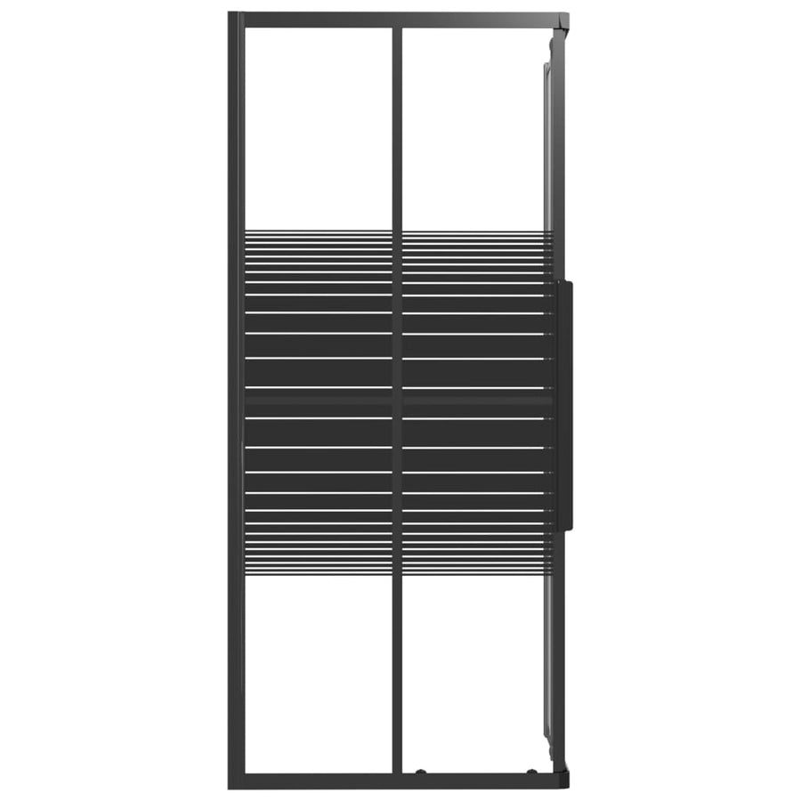 Douchecabine strepen 90x70x180 cm ESG zwart 90 x 70 x 180 cm
