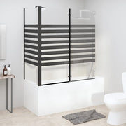 Badwand 120x68x130 cm gehard glas zwart