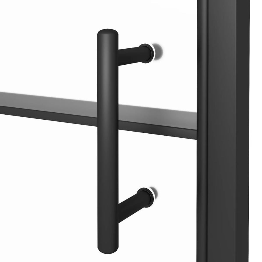 Douchedeur halfmat 100x178 cm gehard glas zwart 100 x 178 cm Halfmat