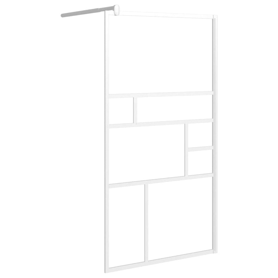 Inloopdouchewand 100x195 cm ESG-glas wit 100 x 195 cm Wit